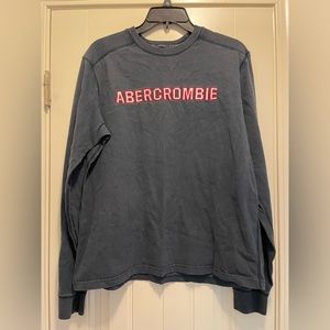 Abercrombie, Large, Long Sleeve Navy Blue Men's Shirt